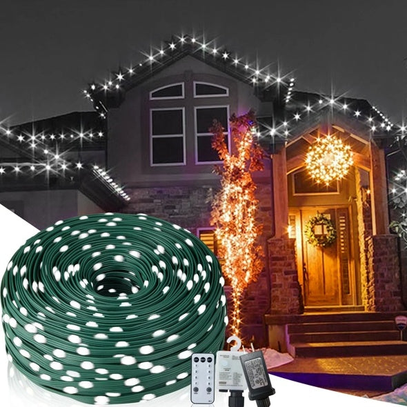 328Ft Dimmable Christmas Rope Lights, 1000 LED For Outdoor and Indoor Decoration